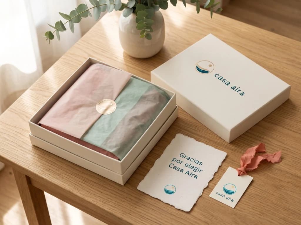 Experiencia de empaque y packaging de lujo Casa Aira